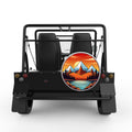 SNOW CAPPED MOUNTAINS LANDSCAPE SILVER CARBON FIBER TIRE COVER FOR MOKE