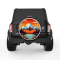 SNOW CAPPED MOUNTAINS LANDSCAPE WHITE TIRE COVER