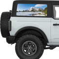 SNOW MOUNTAINS LANDSCAPE QUARTER WINDOW DECAL FITS 2021+ FORD BRONCO 2 DOOR HARD TOP