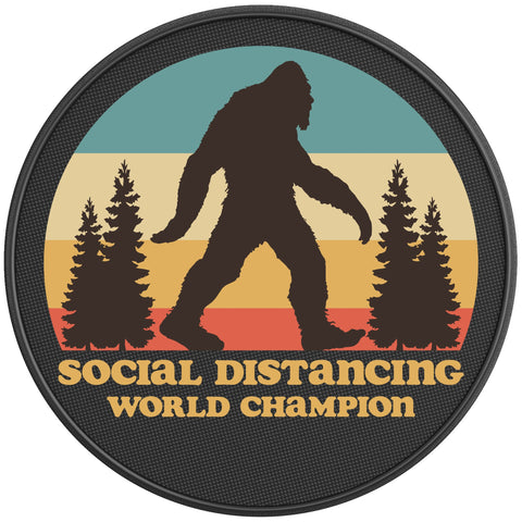 SOCIAL DISTANCING SASQUATCH PEARL  WHITE CARBON FIBER TIRE COVER