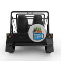 SOMETIMES THE BEAR EATS YOU SILVER CARBON FIBER TIRE COVER FOR MOKE