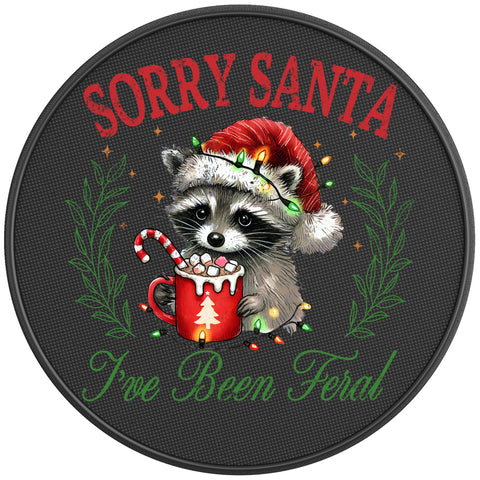 SORRY SANTA IVE BEEN FERAL BLACK CARBON FIBER TIRE COVER