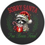 SORRY SANTA IVE BEEN FERAL BLACK TIRE COVER