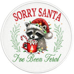 SORRY SANTA IVE BEEN FERAL PEARL  WHITE CARBON FIBER TIRE COVER