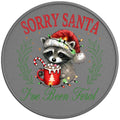 SORRY SANTA IVE BEEN FERAL SILVER CARBON FIBER TIRE COVER