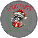 SORRY SANTA IVE BEEN FERAL SILVER CARBON FIBER TIRE COVER