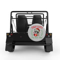 SORRY SANTA IVE BEEN FERAL SILVER CARBON FIBER TIRE COVER FOR MOKE