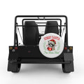 SORRY SANTA IVE BEEN FERAL WHITE TIRE COVER FOR MOKE
