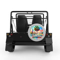 SOUTH CAROLINA SILVER CARBON FIBER TIRE COVER FOR MOKE