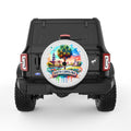 SOUTH CAROLINA PEARL  WHITE CARBON FIBER TIRE COVER