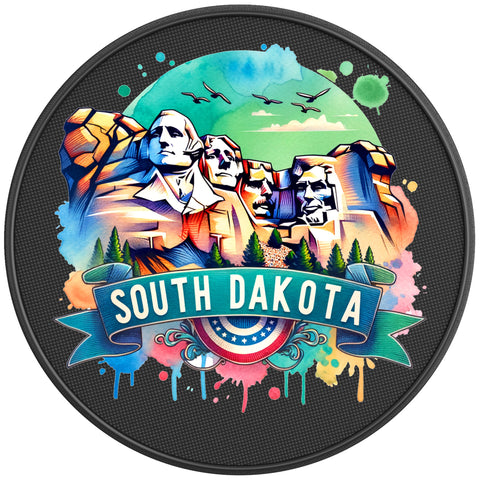 SOUTH DAKOTA PEARL  WHITE CARBON FIBER TIRE COVER