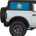 SOUTH DAKOTA STATE FLAG QUARTER WINDOW DECAL FITS 2021+ FORD BRONCO 2 DOOR HARD TOP