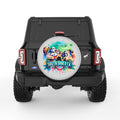SOUTH DAKOTA SILVER CARBON FIBER TIRE COVER