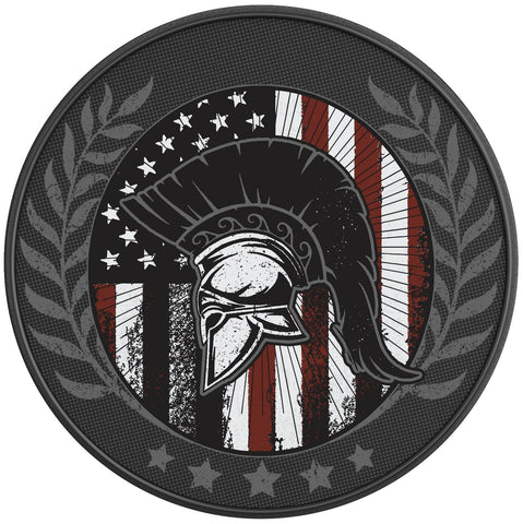 SPARTAN AMERICAN SOLDIER  BLACK CARBON FIBER TIRE COVER