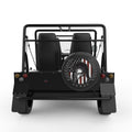 SPARTAN AMERICAN SOLDIER BLACK CARBON FIBER TIRE COVER FOR MOKE