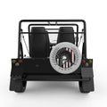 SPARTAN AMERICAN SOLDIER SILVER CARBON FIBER TIRE COVER FOR MOKE