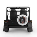SPARTAN AMERICAN SOLDIER WHITE TIRE COVER FOR MOKE