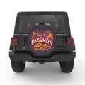 SPOOKY HALLOWEEN PUMPKINS PEARL  WHITE CARBON FIBER TIRE COVER