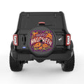 SPOOKY HALLOWEEN PUMPKINS BLACK CARBON FIBER TIRE COVER