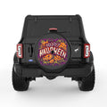 SPOOKY HALLOWEEN PUMPKINS BLACK TIRE COVER