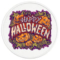 SPOOKY HALLOWEEN PUMPKINS PEARL  WHITE CARBON FIBER TIRE COVER