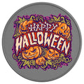 SPOOKY HALLOWEEN PUMPKINS SILVER CARBON FIBER TIRE COVER