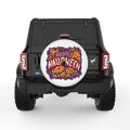 SPOOKY HALLOWEEN PUMPKINS WHITE TIRE COVER