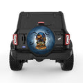 SPOOKY SCARECROW HALLOWEEN BLACK TIRE COVER