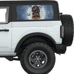 SPOOKY SCARECROW HALLOWEEN QUARTER WINDOW DECAL FITS 2021+ FORD BRONCO 2 DOOR HARD TOP