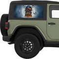 SPOOKY SCARECROW HALLOWEEN QUARTER WINDOW DECAL FITS 2011-2018 JEEP WRANGLER 2 DOOR HARD TOP JK