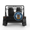 SPOOKY SCARECROW HALLOWEEN SILVER CARBON FIBER TIRE COVER FOR MOKE
