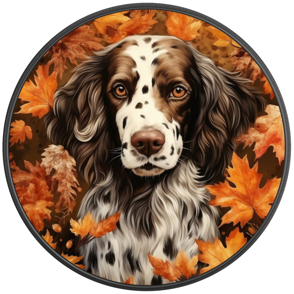 SPRINGER SPANIEL FALL BLACK CARBON FIBER TIRE COVER