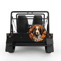 SPRINGER SPANIEL FALL BLACK TIRE COVER FOR MOKE