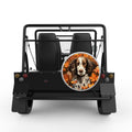 SPRINGER SPANIEL FALL SILVER CARBON FIBER TIRE COVER FOR MOKE