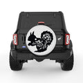 SQUIRREL PEARL  WHITE CARBON FIBER TIRE COVER