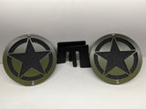 STAR FOOT PEGS FOR JEEP WRANGLER AND JEEP GLADIATOR in Army Green Color