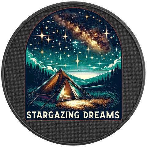STARGAZING DREAMS PEARL  WHITE CARBON FIBER TIRE COVER