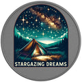STARGAZING DREAMS SILVER CARBON FIBER TIRE COVER