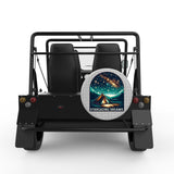 STARGAZING DREAMS SILVER CARBON FIBER TIRE COVER FOR MOKE
