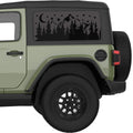 STARRY NIGHT QUARTER WINDOW DECAL FITS 2018+ JEEP WRANGLER 2 DOOR HARD TOP JL