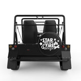 STAR GAZING FIRE BLAZING BLACK TIRE COVER FOR MOKE