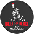 STATUE OF LIBERTY INDEPENDENCE DAY PEARL  WHITE CARBON FIBER TIRE COVER