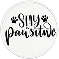 STAY PAWSITIVE PEARL  WHITE CARBON FIBER TIRE COVER