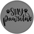 STAY PAWSITIVE SILVER CARBON FIBER TIRE COVER