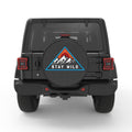 STAY WILD PEARL  WHITE CARBON FIBER TIRE COVER