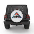 STAY WILD SILVER CARBON FIBER TIRE COVER