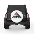 STAY WILD WHITE TIRE COVER