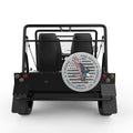 STRONG AND BRAVE AMERICAN EAGLE SILVER CARBON FIBER TIRE COVER FOR MOKE