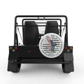 STRONG AND BRAVE AMERICAN EAGLE WHITE CARBON FIBER TIRE COVER FOR MOKE
