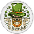 ST PATRICKS DAY SKULL WHITE TIRE COVER